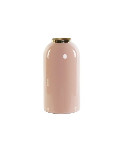 Vase DKD Home Decor Green Golden Coral Iron Lacquered 13 x 13 x 25 cm (2 Units)