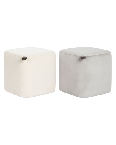 Fußstütze DKD Home Decor Gelb Blau Beige Grau Scandi 35 x 35 x 35 cm (2 Stück)