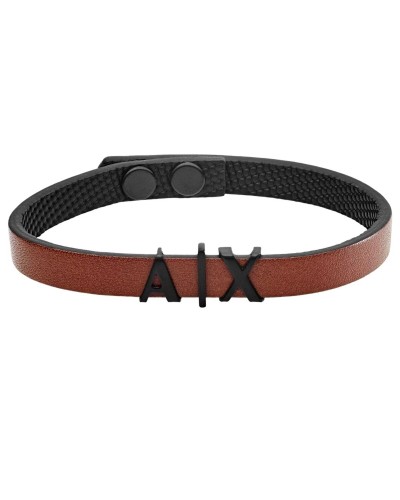 Armani Exchange AXG0054001: Pulsera de Hombre Acero Inoxidable Negra Logo
