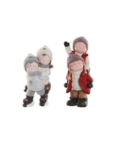 Joulukuusenpallo DKD Home Decor Monivärinen Pojat 18,5 x 22 x 51 cm (2 osaa)