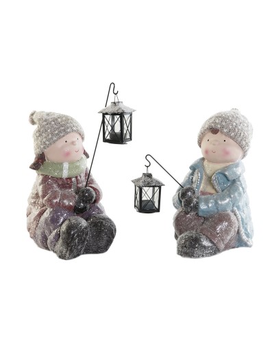 Adorno Navideño DKD Home Decor Multicolor 29 x 18 x 34 cm (2 Unidades)