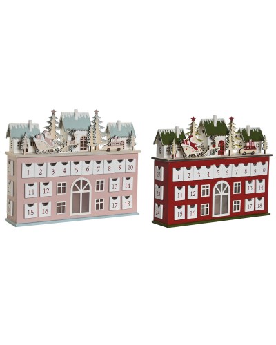 Calendario dell'Avvento DKD Home Decor Legno 37,5 x 8,5 x 31 cm (2 Unità)