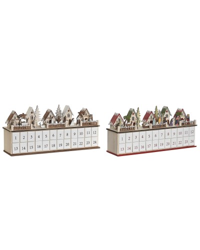 Calendario dell'Avvento DKD Home Decor Legno 45 x 11 x 23 cm (2 Unità)
