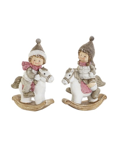 Decorazione Natalizia DKD Home Decor Multicolore 8,8 x 4,8 x 12,5 cm (2 Unità)