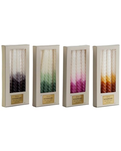 Kerzen-Set DKD Home Decor zweifarbig 2 x 2 x 25 cm 2 x 2 x 20 cm 4 Stücke (4 Stück)