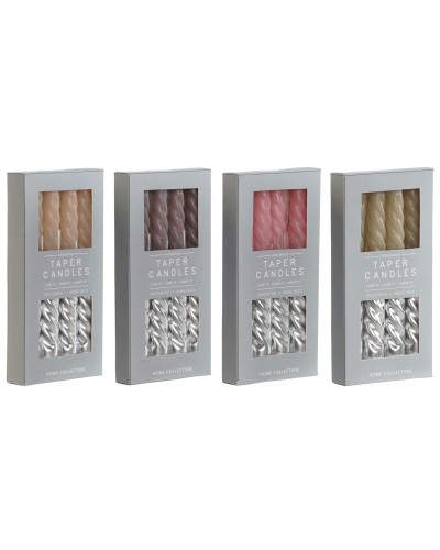 Candle Set DKD Home Decor Bicoloured 2 x 2 x 18,5 cm 4 Pieces (4 Units)