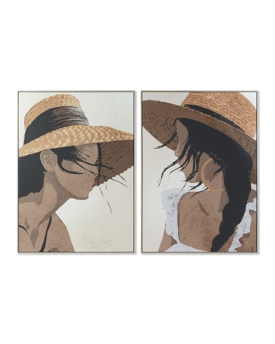 Tavla DKD Home Decor 104 x 4,5 x 143,5 cm Hatt Modern (2 antal)