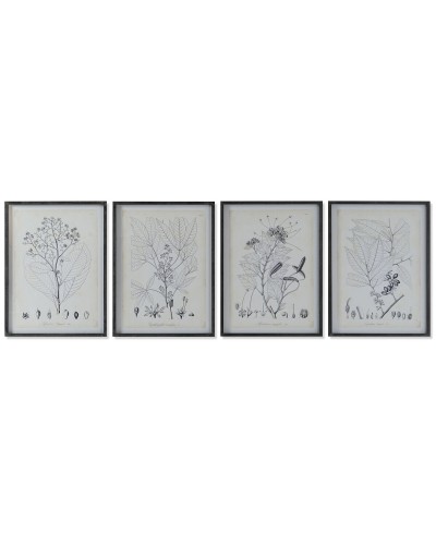 Schilderij DKD Home Decor Modern Botanische planten 45 x 2,5 x 60 cm (4 Stuks)