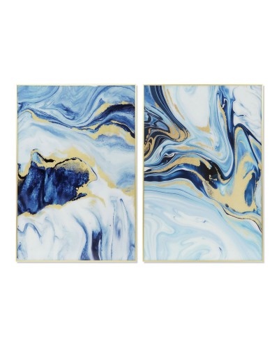 Schilderij DKD Home Decor 80 x 2,5 x 120 cm Abstract Modern (2 Stuks)