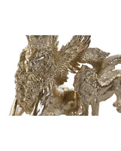 Statua Decorativa Home ESPRIT Dorato Leone 20 x 10,5 x 17,5 cm 29 x 13 x 25 cm (2 Unità)
