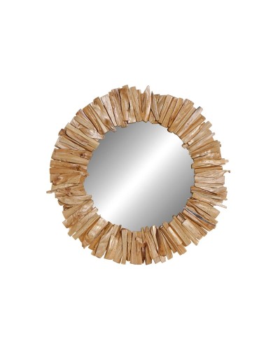 Espejo de pared DKD Home Decor Natural Alpino Acabado envejecido 60 x 4 x 60 cm