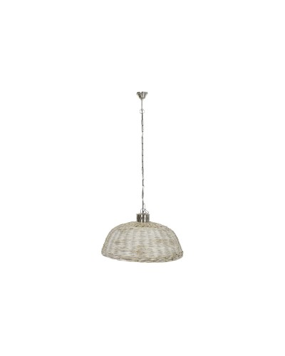 Lampadario DKD Home Decor Argentato Naturale Metallo 50 W 80 x 80 x 47 cm