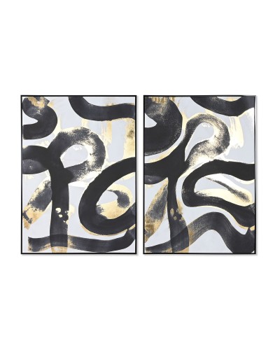 Cadre Home ESPRIT Abstrait Moderne 103 x 4,5 x 143 cm (2 Unités)