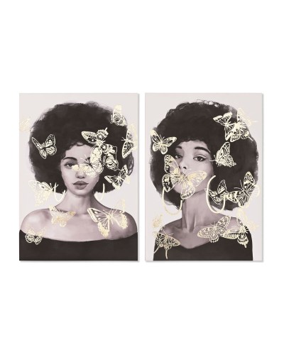 Painting Home ESPRIT Lady Modern 70 x 3,7 x 100 cm (2 Units)