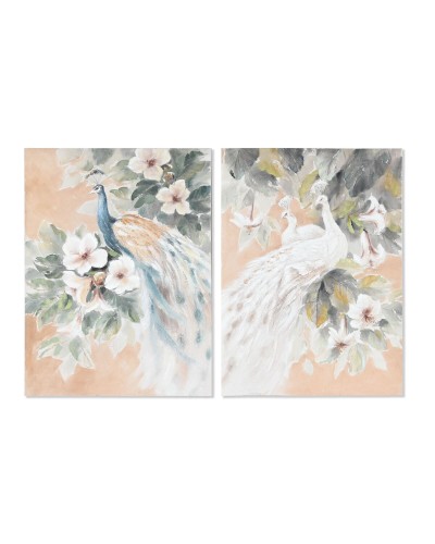 Maalaus Home ESPRIT Trooppinen 90 x 3,7 x 120 cm (2 osaa)