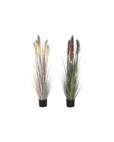 Planta Decorativa Home ESPRIT PVC Polietileno 35 x 35 x 120 cm (2 Unidades)