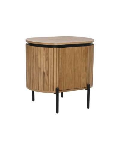 Yöpöytä Home ESPRIT Luonnollinen Metalli Paolownia wood 60 x 43 x 57 cm