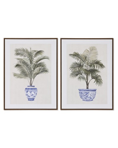 Painting Home ESPRIT Palms Colonial 60 x 4 x 80 cm (2 Units)