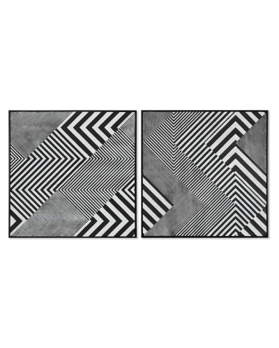 Cadre Home ESPRIT Abstrait Moderne 100 x 4 x 100 cm (2 Unités)