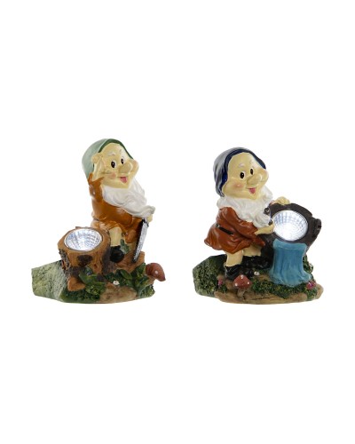 Garden gnomes Home ESPRIT Multicolour 11,5 x 11 x 15,2 cm (2 Units)