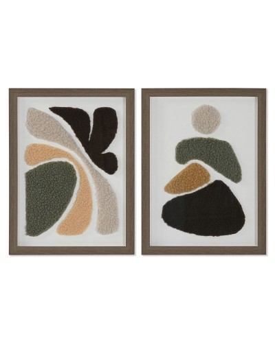 Cuadro Home ESPRIT Abstracto Urbano 30 x 2,5 x 40 cm (2 Unidades)