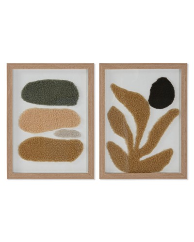 Maalaus Home ESPRIT Abstrakti Kaupunki 30 x 2,5 x 40 cm (2 osaa)