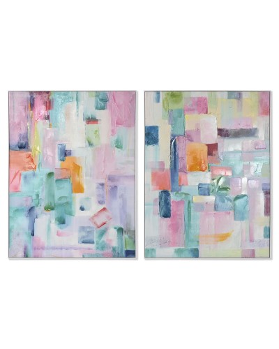 Painting Home ESPRIT Abstract Urban 90 x 3,5 x 120 cm (2 Units)