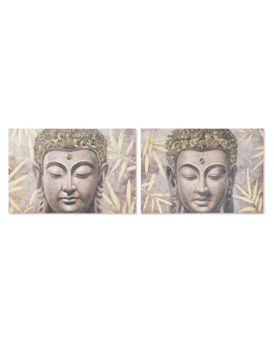 Quadro Home ESPRIT Buddha Orientale 120 x 3 x 80 cm (2 Unità)