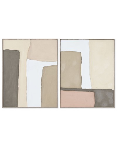 Quadro Home ESPRIT Astratto Città 82,2 x 4,5 x 102 cm (2 Unità)