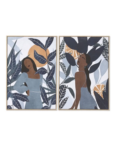 Cuadro Home ESPRIT Tropical 63 x 4,5 x 93 cm (2 Unidades)