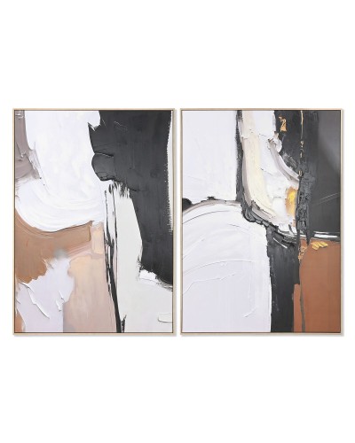 Cuadro Home ESPRIT Abstracto Moderno 103 x 4,5 x 143 cm (2 Unidades)