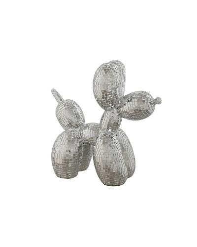 Prydnadsfigur Home ESPRIT Silvrig Hund 26 x 12 x 26 cm