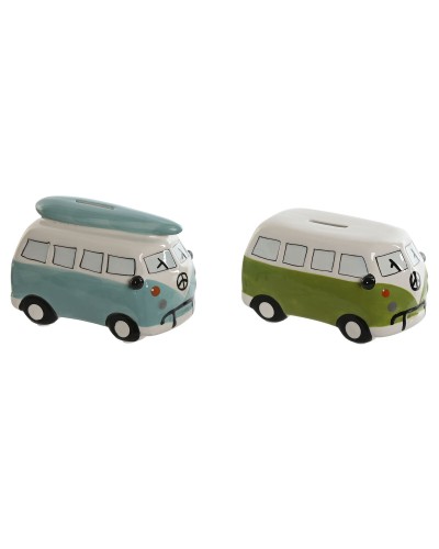 Spaarpot Home ESPRIT Dolomite Bus 16 x 10 x 11 cm (2 Stuks)