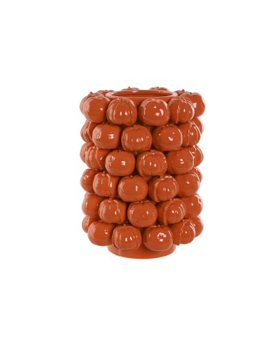 Jarrón Home ESPRIT Naranja Cerámica Gres Tropical 25 x 25 x 30 cm