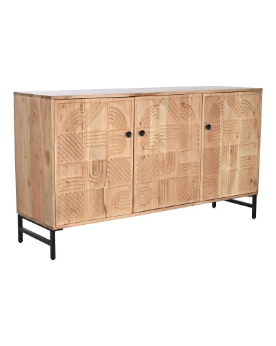 Sideboard Home ESPRIT Brown Black Metal Acacia 145 x 40 x 80 cm