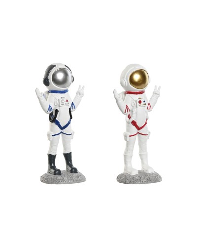 Figurine Décorative Home ESPRIT Bleu Blanc Rouge Femme Astronaute 9 x 7 x 20 cm (2 Unités)