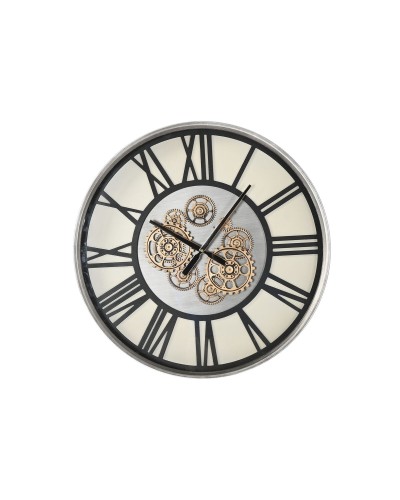 Wanduhr Home ESPRIT Schwarz Metall Kristall 60 x 8 x 60 cm