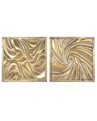 Décoration murale Home ESPRIT Doré 94,5 x 4,5 x 94,5 cm (2 Unités)