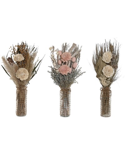 Bunch Home ESPRIT Multicolour Natural Crystal Dried flower 20 x 10 x 50 cm (3 Units)