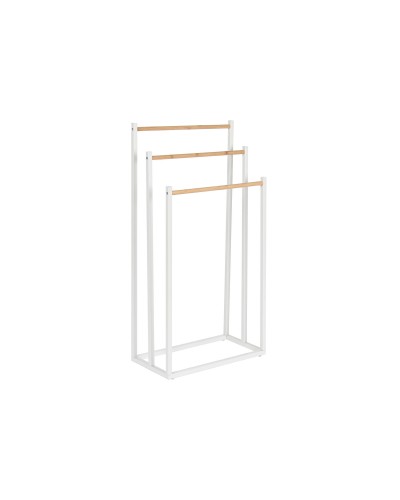 Free-Standing Towel Rack Home ESPRIT White Natural Metal Bamboo 45 x 22 x 85 cm