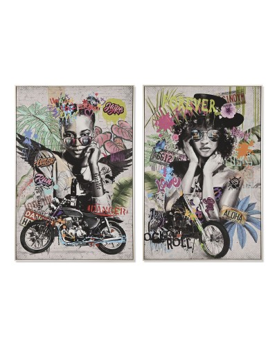 Schilderij Home ESPRIT Modern Stads 80 x 3,5 x 120 cm (2 Stuks)