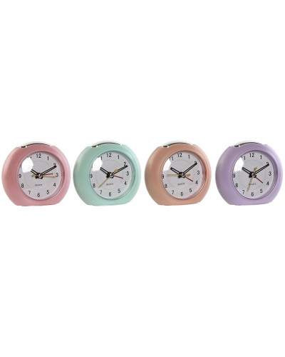 Horloge de table Home ESPRIT Rose Corail Menthe Lila (4 Unités)