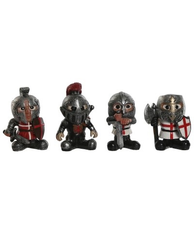 Decoratieve figuren Home ESPRIT Rood Grijs 7 x 4 x 9 cm (4 Stuks)