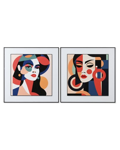 Painting Home ESPRIT Abstract Modern 80 x 3,5 x 80 cm (2 Units)