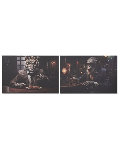 Quadro Home ESPRIT Stampato Moderno 120 x 3 x 80 cm (2 Unità)