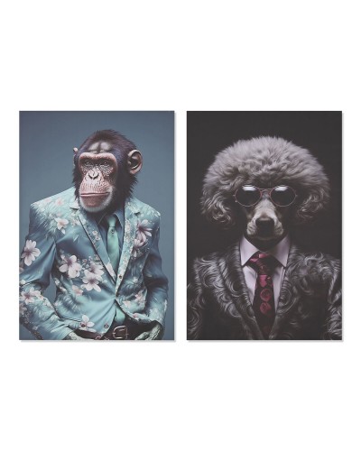 Cadre Home ESPRIT Imprimé Moderne 80 x 3 x 120 cm (2 Unités)