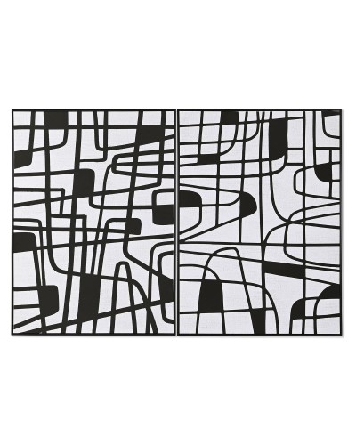 Cadre Home ESPRIT Blanc Noir Moderne 103 x 4,5 x 143 cm (2 Unités)