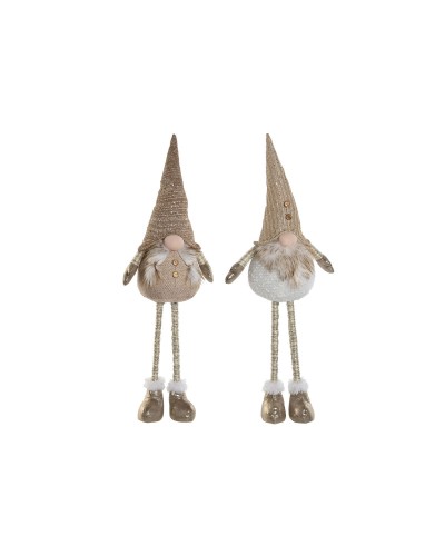 Weihnachtsschmuck Home ESPRIT Weiß Beige Zwerg 30 x 20 x 58 cm (2 Stück)