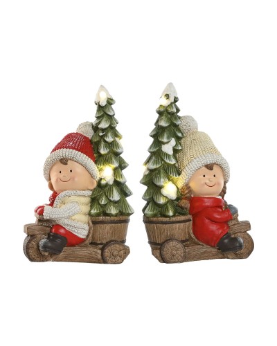 Décorations de Noël Home ESPRIT Rouge Vert 31,5 x 20 x 50 cm (2 Unités)