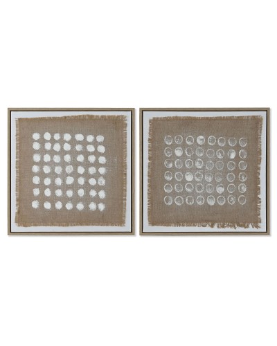 Bild Home ESPRIT Weiß Beige Moderne 60 x 3,8 x 60 cm (2 Stück)